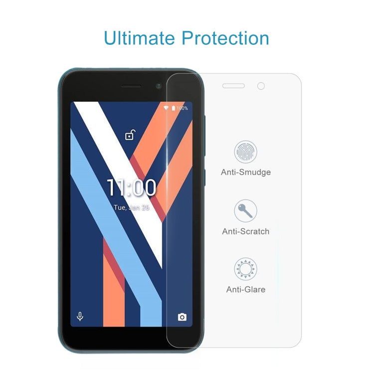 50 PCS 0.26mm 9H 2.5D Tempered Glass Film For Wiko Y52