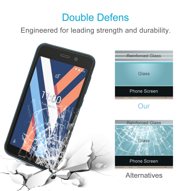 50 PCS 0.26mm 9H 2.5D Tempered Glass Film For Wiko Y52