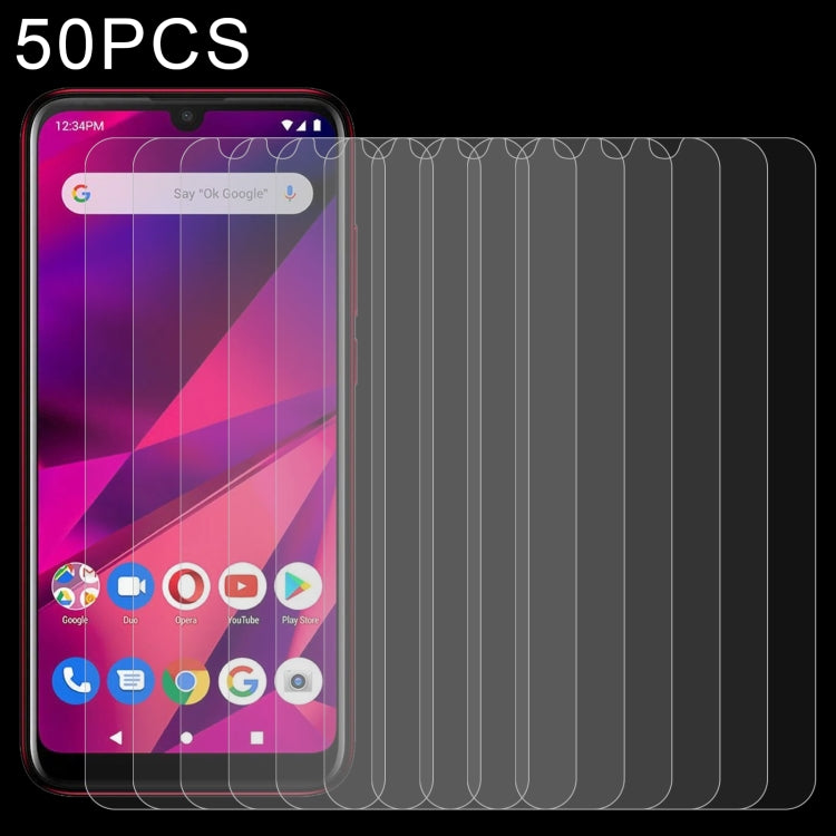 50 PCS 0.26mm 9H 2.5D Tempered Glass Film For BLU G60