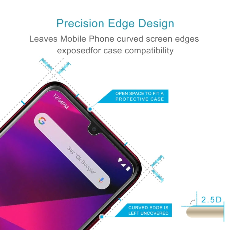 50 PCS 0.26mm 9H 2.5D Tempered Glass Film For BLU G60