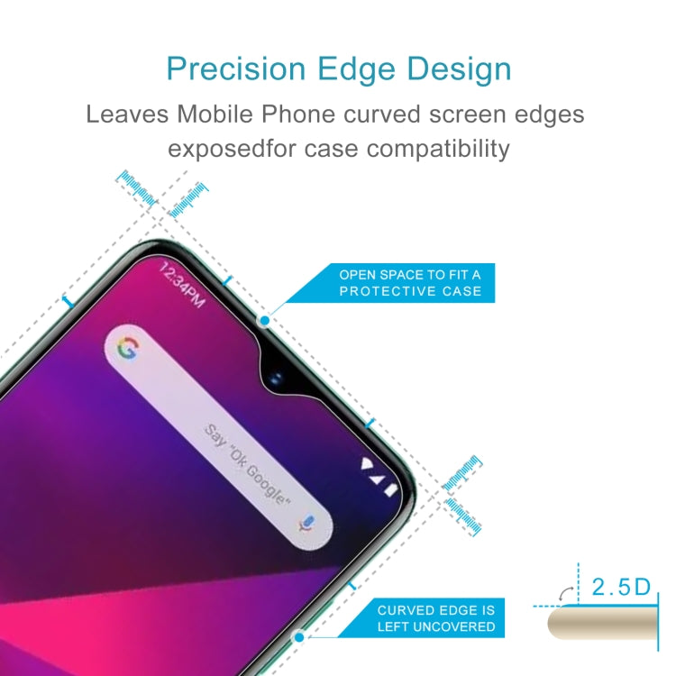 50 PCS 0.26mm 9H 2.5D Tempered Glass Film For BLU G80