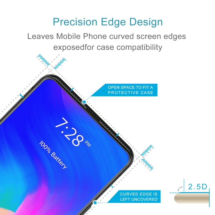 50 PCS 0.26mm 9H 2.5D Tempered Glass Film For BLU Bold N1