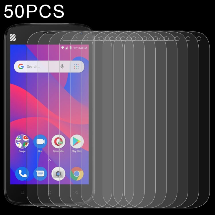 50 PCS 0.26mm 9H 2.5D Tempered Glass Film For BLU C5 2019