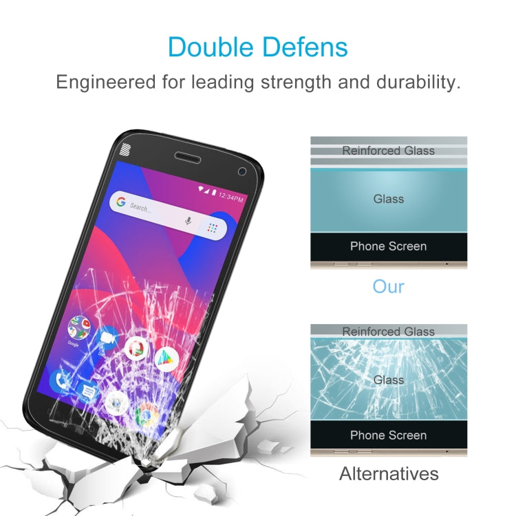 50 PCS 0.26mm 9H 2.5D Tempered Glass Film For BLU C5 2019