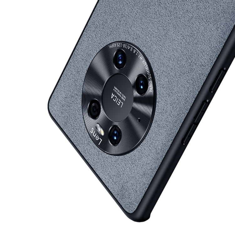 For Huawei Mate 30 Pro Suede Leather Phone Case(Blue)