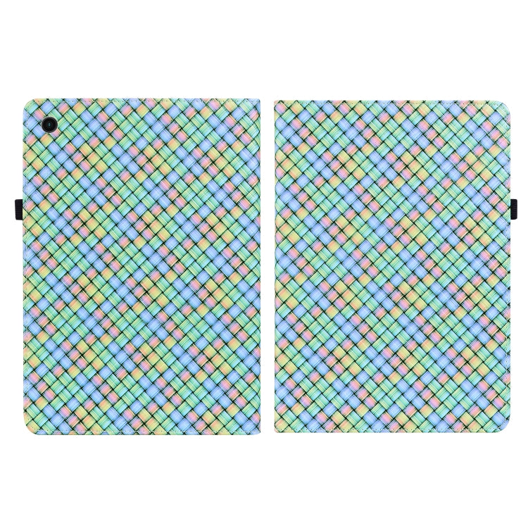For OPPO Realme Pad 10.4 Color Weave Leather Tablet Case with Holder