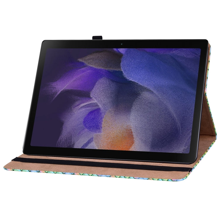 For OPPO Realme Pad 10.4 Color Weave Leather Tablet Case with Holder