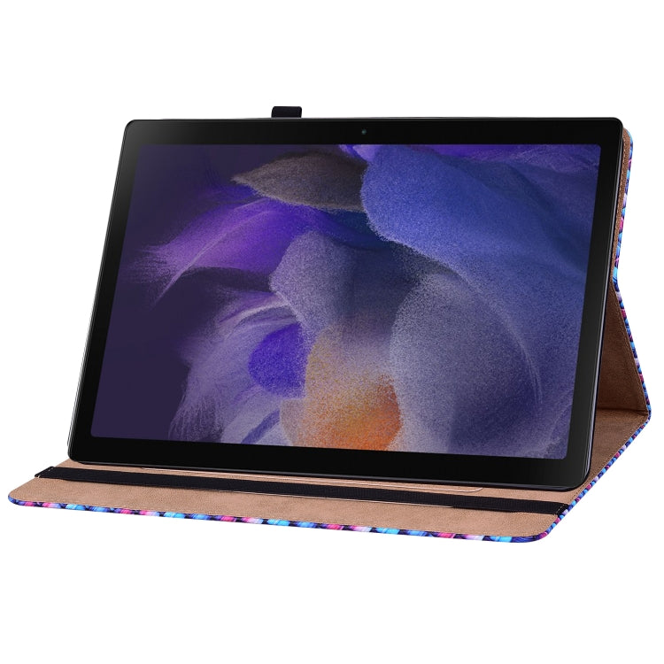 For OPPO Realme Pad 10.4 Color Weave Leather Tablet Case with Holder