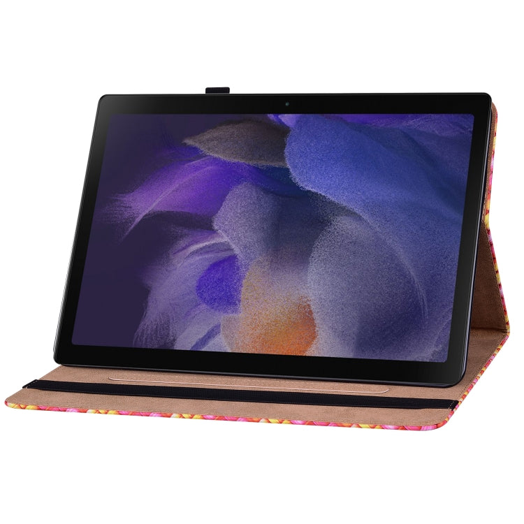 For OPPO Realme Pad 10.4 Color Weave Leather Tablet Case with Holder