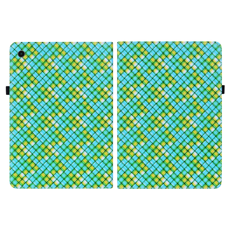 For OPPO Realme Pad 10.4 Color Weave Leather Tablet Case with Holder