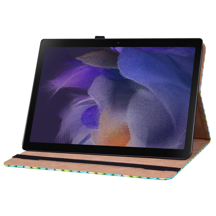 For OPPO Realme Pad 10.4 Color Weave Leather Tablet Case with Holder