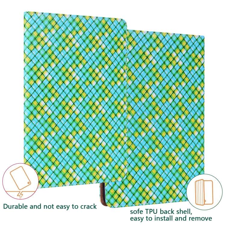 For OPPO Realme Pad 10.4 Color Weave Leather Tablet Case with Holder