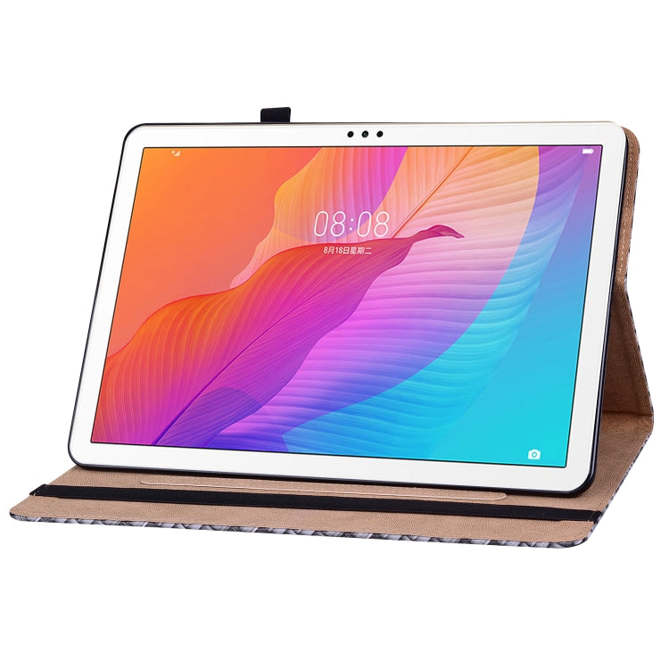 For Huawei MatePad T 10s / Enjoy Tablet 2 Color Weave Leather Tablet Case with Holder