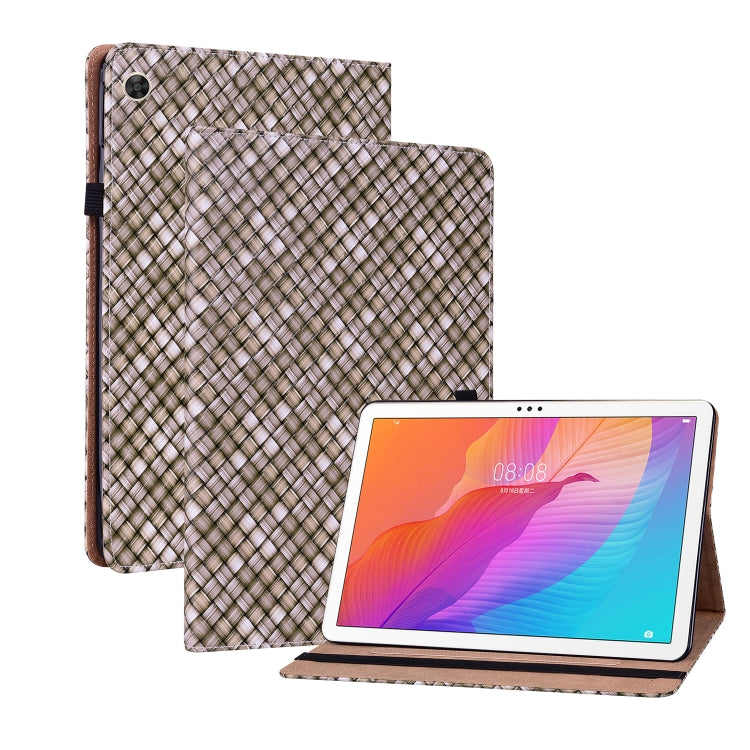 For Huawei MatePad T 10s / Enjoy Tablet 2 Color Weave Leather Tablet Case with Holder