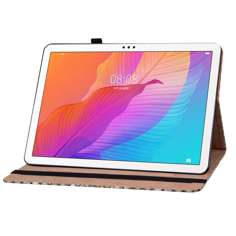 For Huawei MatePad T 10s / Enjoy Tablet 2 Color Weave Leather Tablet Case with Holder