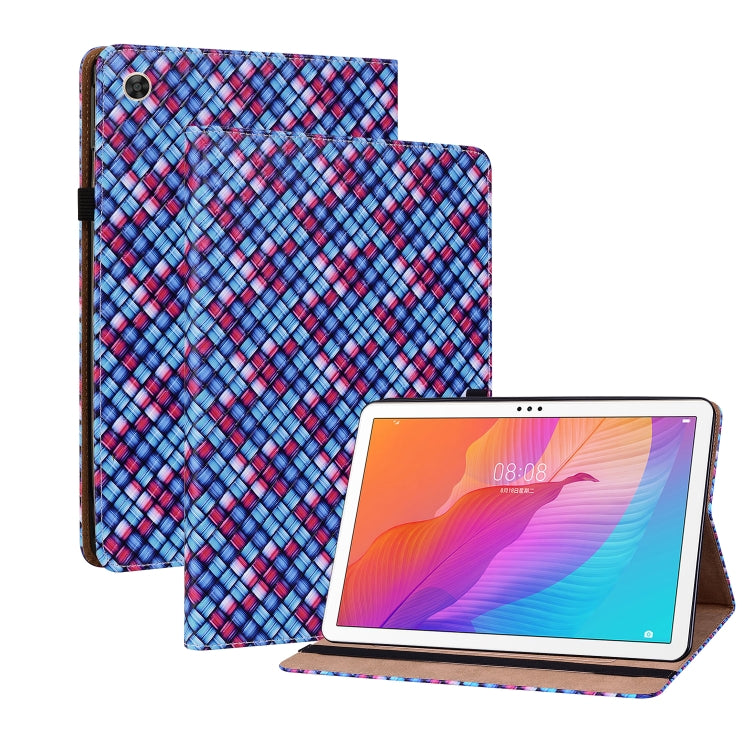 For Huawei MatePad T 10s / Enjoy Tablet 2 Color Weave Leather Tablet Case with Holder