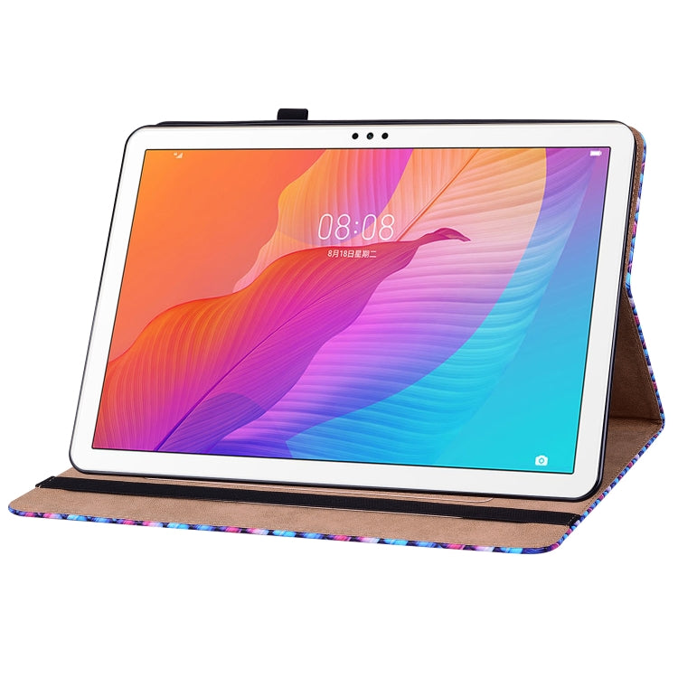 For Huawei MatePad T 10s / Enjoy Tablet 2 Color Weave Leather Tablet Case with Holder