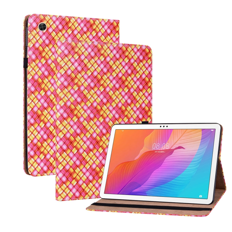 For Huawei MatePad T 10s / Enjoy Tablet 2 Color Weave Leather Tablet Case with Holder