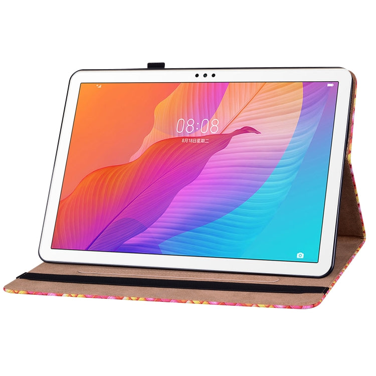 For Huawei MatePad T 10s / Enjoy Tablet 2 Color Weave Leather Tablet Case with Holder