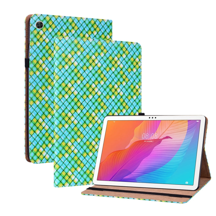 For Huawei MatePad T 10s / Enjoy Tablet 2 Color Weave Leather Tablet Case with Holder