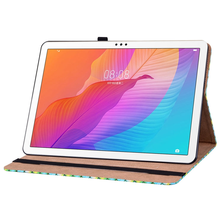 For Huawei MatePad T 10s / Enjoy Tablet 2 Color Weave Leather Tablet Case with Holder