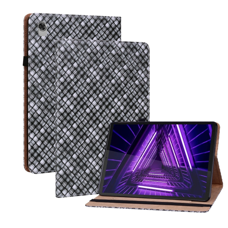 For Lenovo M10 Plus 10.3 inch TB-X606F Color Weave Leather Tablet Case with Holder