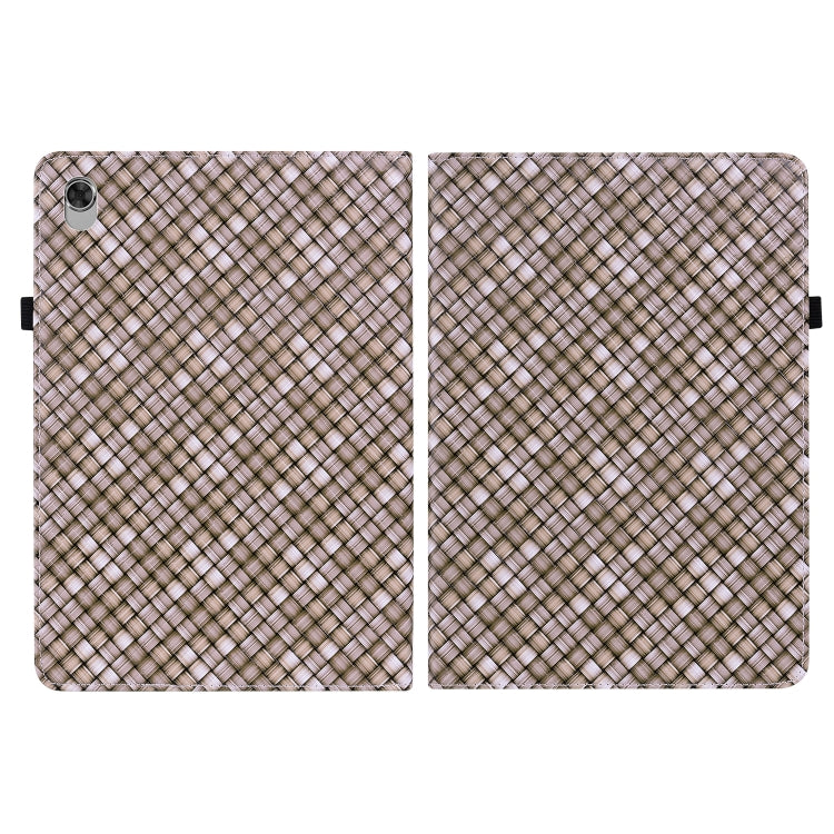 For Lenovo M10 Plus 10.3 inch TB-X606F Color Weave Leather Tablet Case with Holder