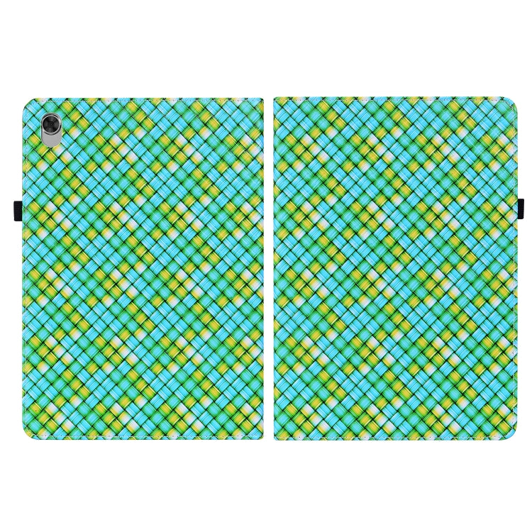 For Lenovo M10 Plus 10.3 inch TB-X606F Color Weave Leather Tablet Case with Holder
