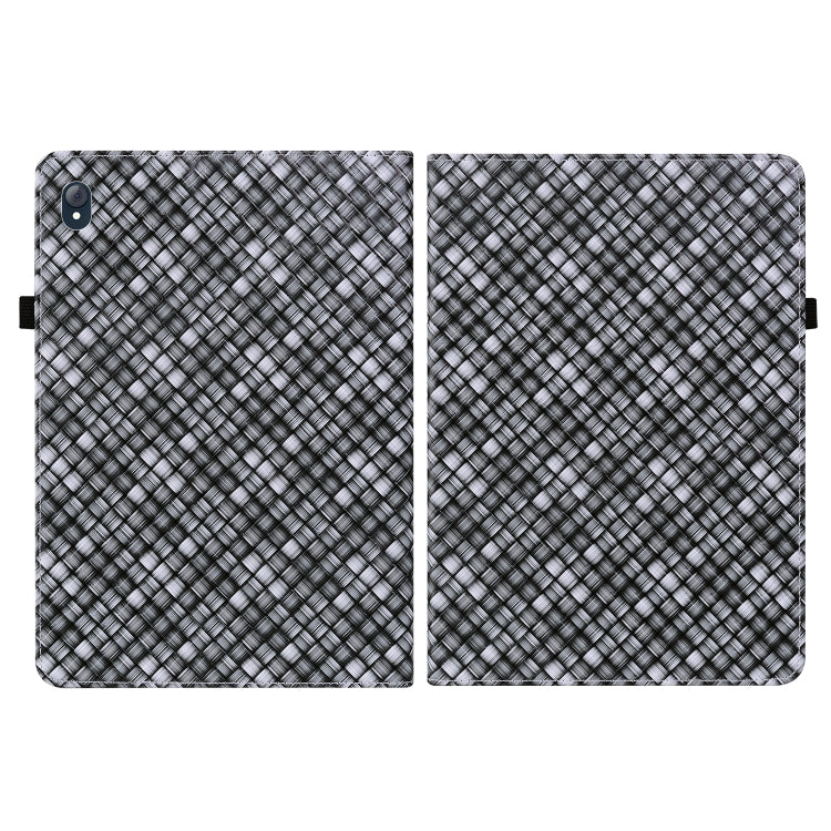 For Lenovo Tab K10 Color Weave Leather Tablet Case with Holder
