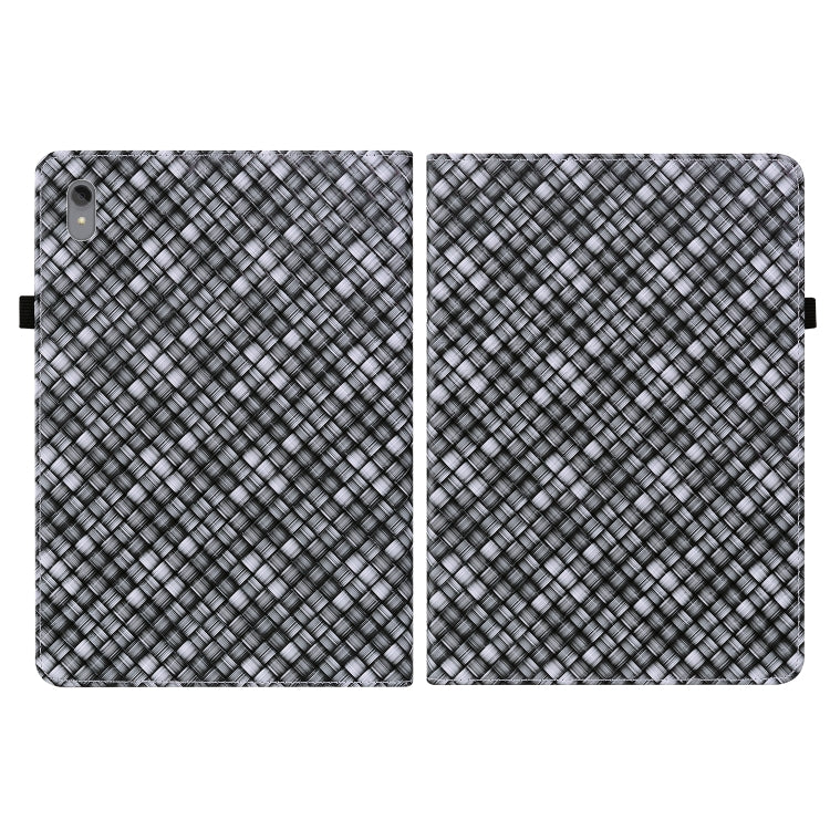 For Lenovo Tab P11 TB-J606F Color Weave Leather Tablet Case with Holder
