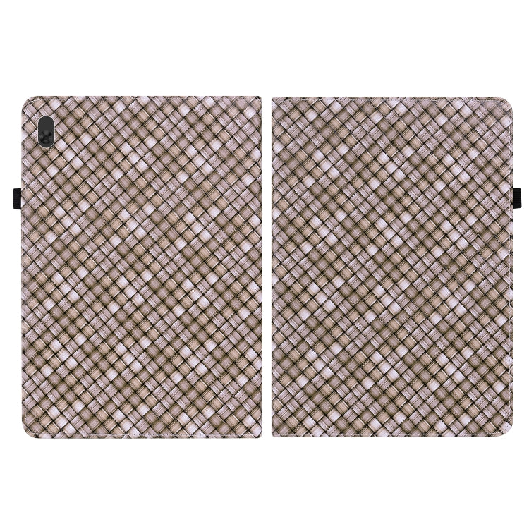 For Lenovo Tab  M10 TB-X605L Color Weave Leather Tablet Case with Holder