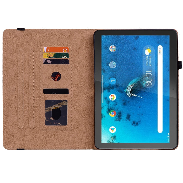 For Lenovo Tab  M10 TB-X605L Color Weave Leather Tablet Case with Holder