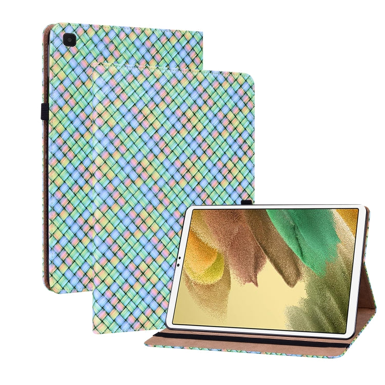 For Samsung Galaxy Tab A7 Lite T220 8.4 Color Weave Leather Tablet Case with Holder