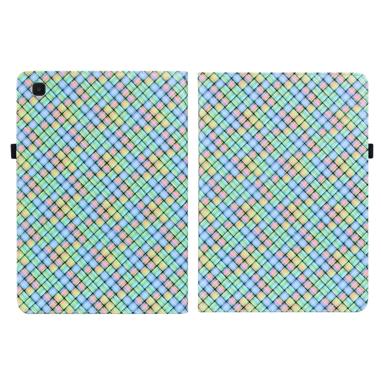 For Samsung Galaxy Tab A7 Lite T220 8.4 Color Weave Leather Tablet Case with Holder