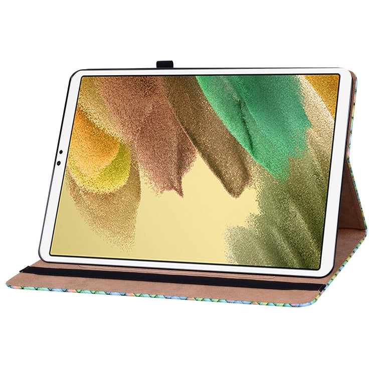 For Samsung Galaxy Tab A7 Lite T220 8.4 Color Weave Leather Tablet Case with Holder