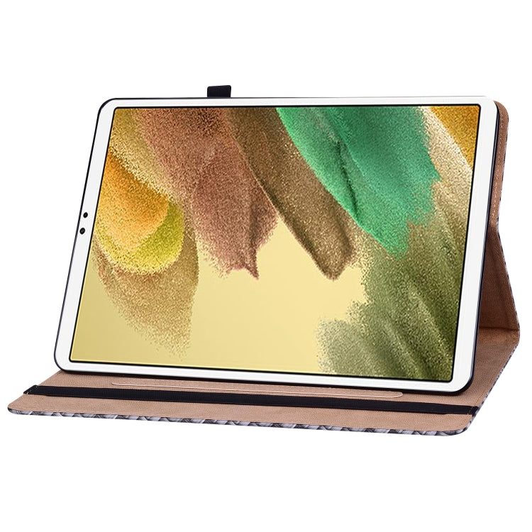 For Samsung Galaxy Tab A7 Lite T220 8.4 Color Weave Leather Tablet Case with Holder