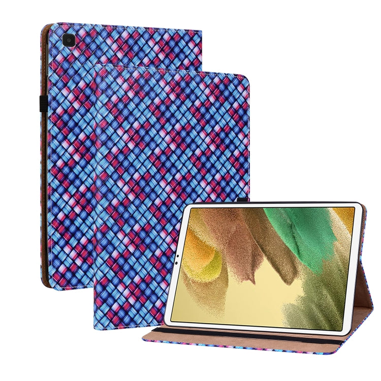 For Samsung Galaxy Tab A7 Lite T220 8.4 Color Weave Leather Tablet Case with Holder