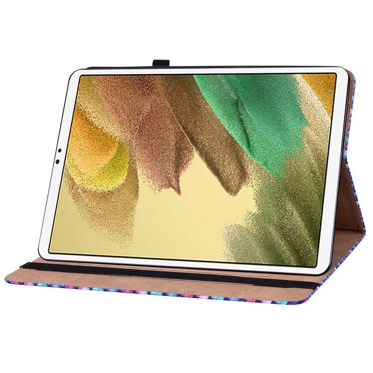 For Samsung Galaxy Tab A7 Lite T220 8.4 Color Weave Leather Tablet Case with Holder