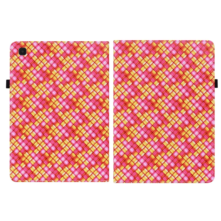 For Samsung Galaxy Tab A7 Lite T220 8.4 Color Weave Leather Tablet Case with Holder