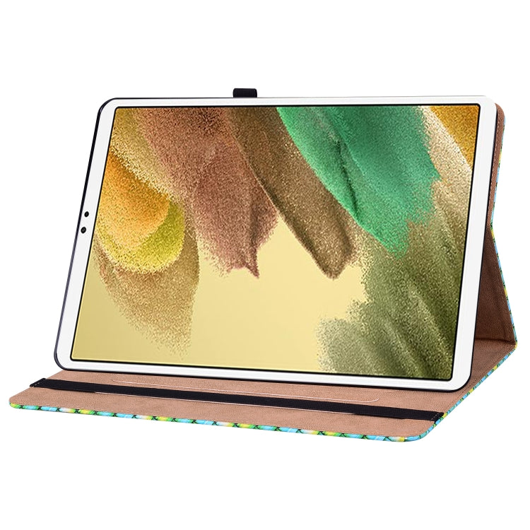 For Samsung Galaxy Tab A7 Lite T220 8.4 Color Weave Leather Tablet Case with Holder