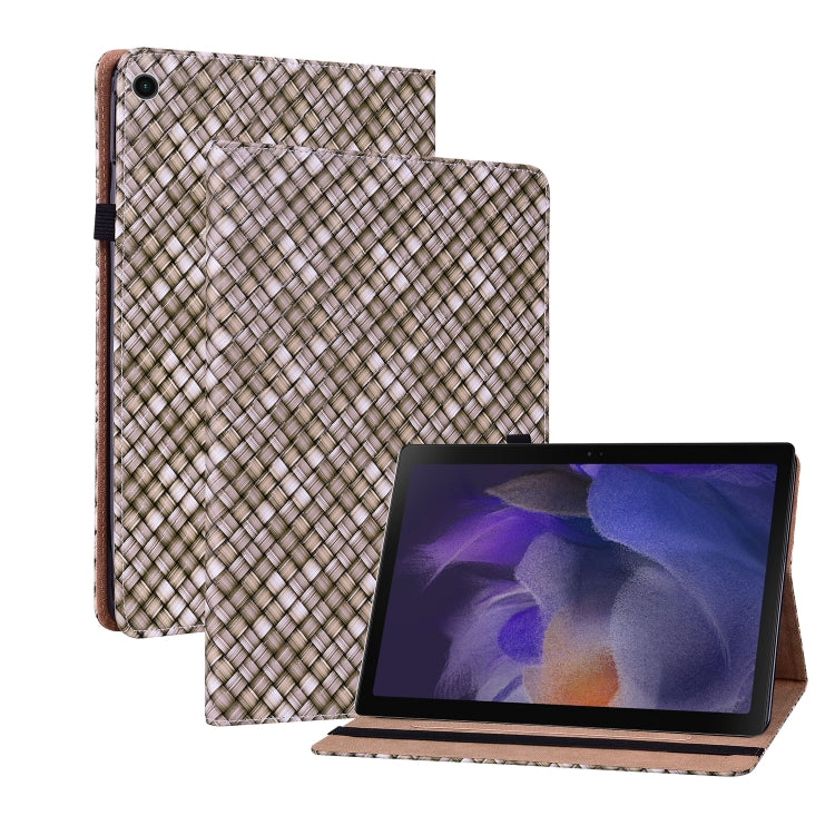 For Samsung Galaxy Tab A8 10.5 2021 Color Weave Leather Tablet Case with Holder
