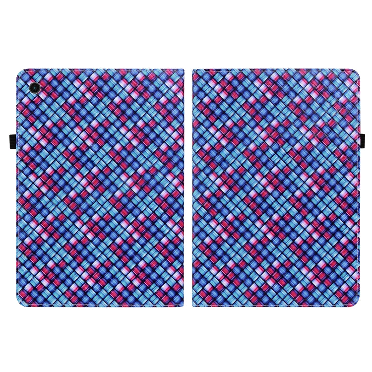 For Samsung Galaxy Tab A8 10.5 2021 Color Weave Leather Tablet Case with Holder