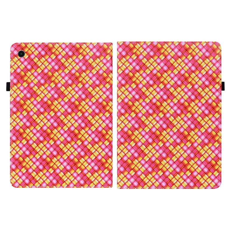 For Samsung Galaxy Tab A8 10.5 2021 Color Weave Leather Tablet Case with Holder