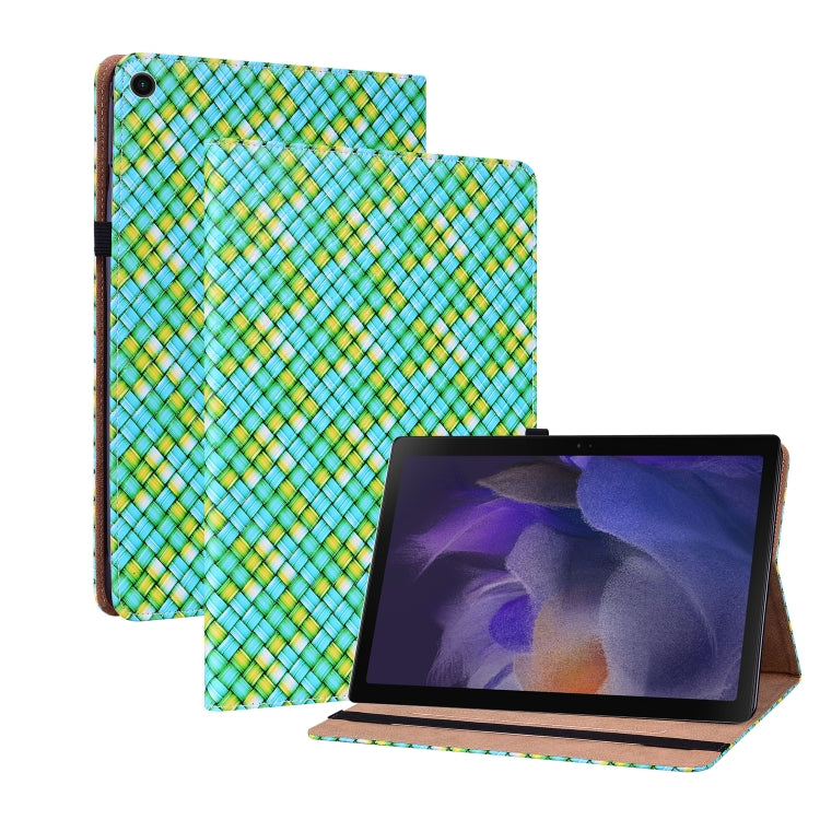 For Samsung Galaxy Tab A8 10.5 2021 Color Weave Leather Tablet Case with Holder