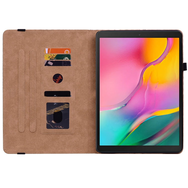 For Samsung Galaxy Tab A 10.1 2019 T510 Color Weave Leather Tablet Case with Holder