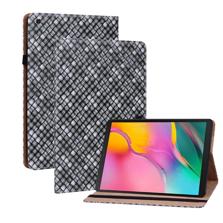 For Samsung Galaxy Tab A 10.1 2019 T510 Color Weave Leather Tablet Case with Holder