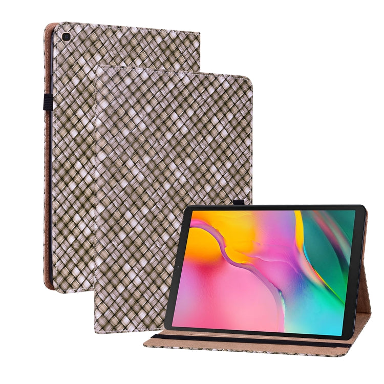 For Samsung Galaxy Tab A 10.1 2019 T510 Color Weave Leather Tablet Case with Holder