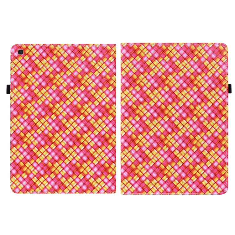 For Samsung Galaxy Tab A 10.1 2019 T510 Color Weave Leather Tablet Case with Holder