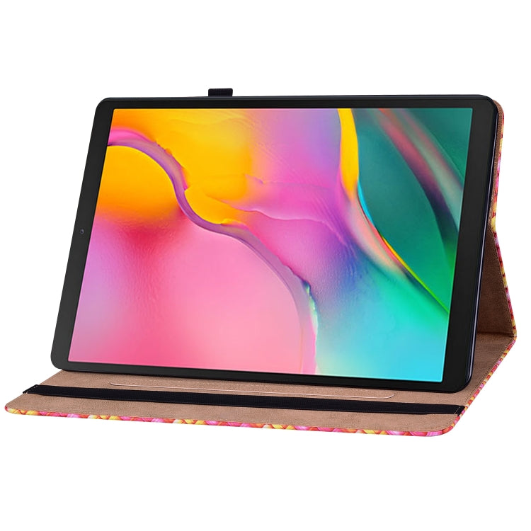 For Samsung Galaxy Tab A 10.1 2019 T510 Color Weave Leather Tablet Case with Holder