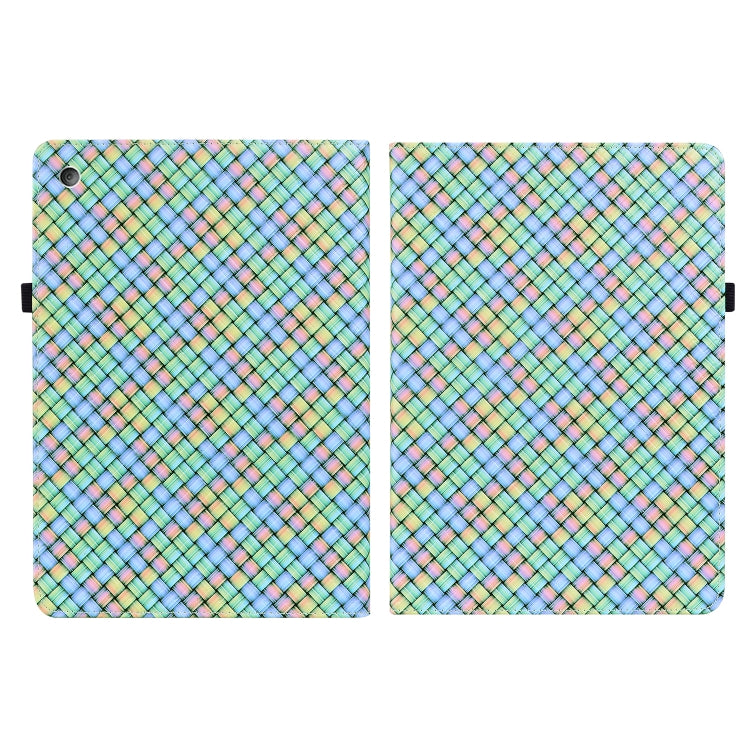 For Amazon Kindle Fire HD8 Color Weave Leather Tablet Case with Holder